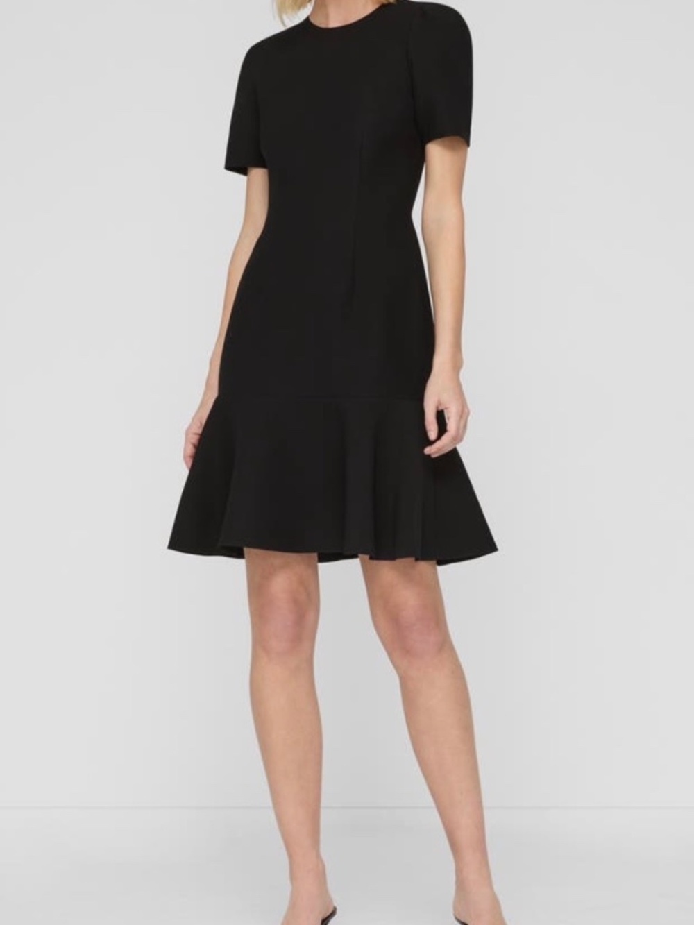 Lafayette 148 New York WOOL-SILK CREPE SHORT SLEEVE DRESS,Size 10 - Picture 13 of 16